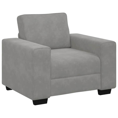 Sessel Hellgrau 100x77x82 cm Samt