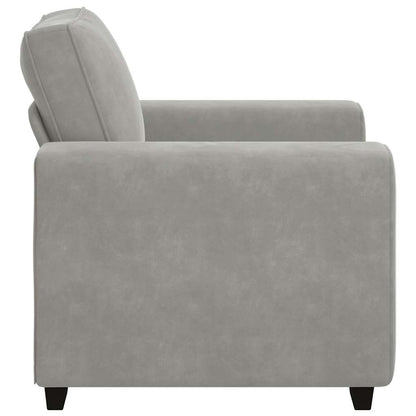 Sessel Hellgrau 100x77x82 cm Samt