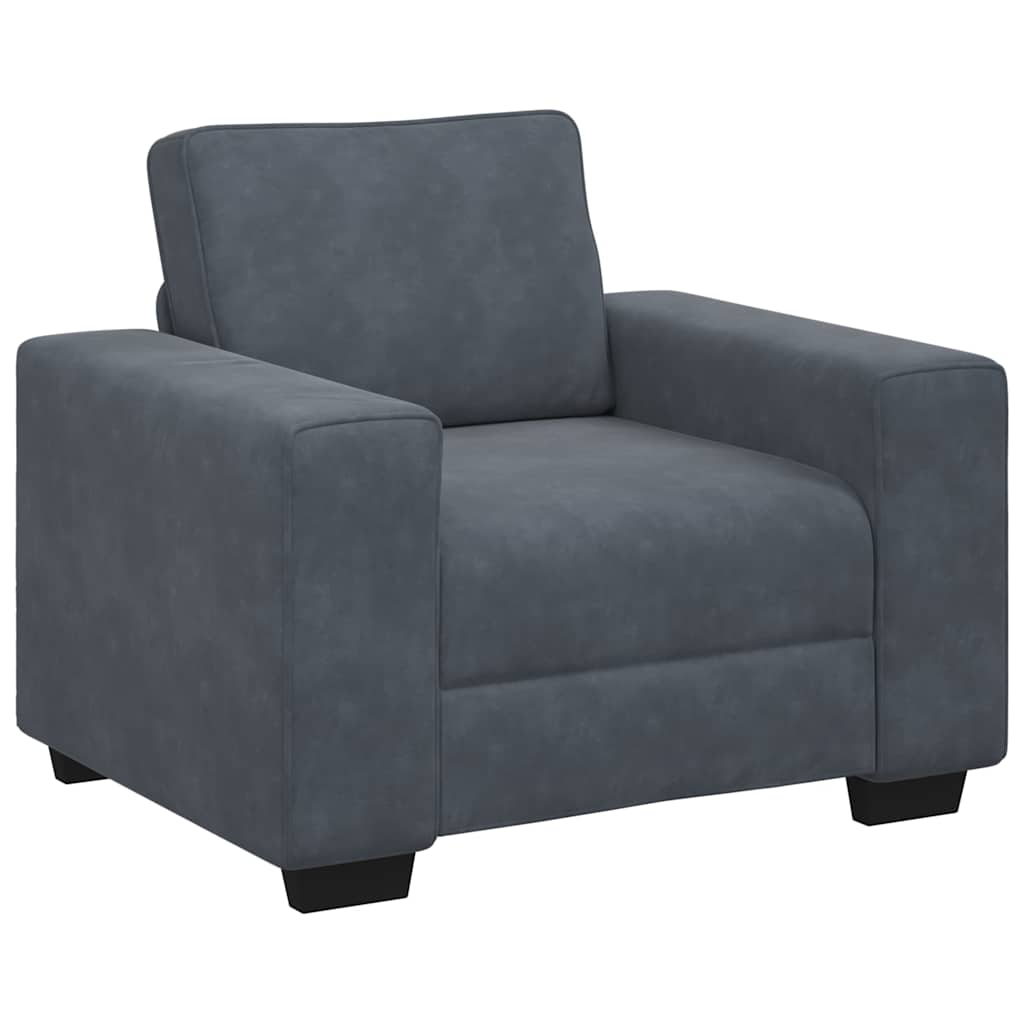 Sessel Dunkelgrau 100x77x82 cm Samt
