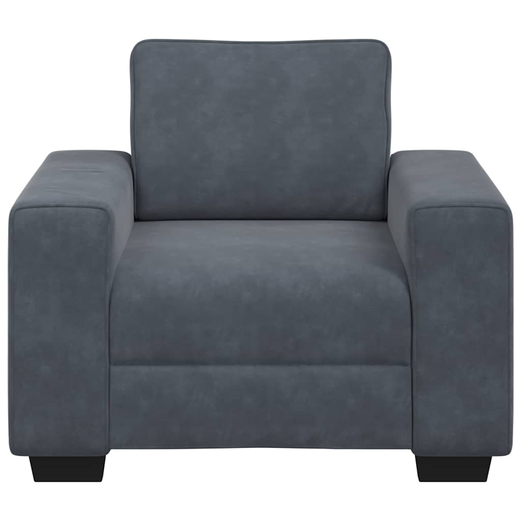 Sessel Dunkelgrau 100x77x82 cm Samt