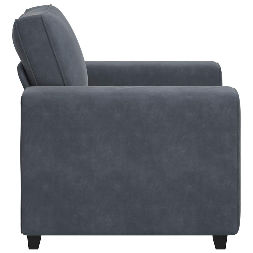 Sessel Dunkelgrau 100x77x82 cm Samt