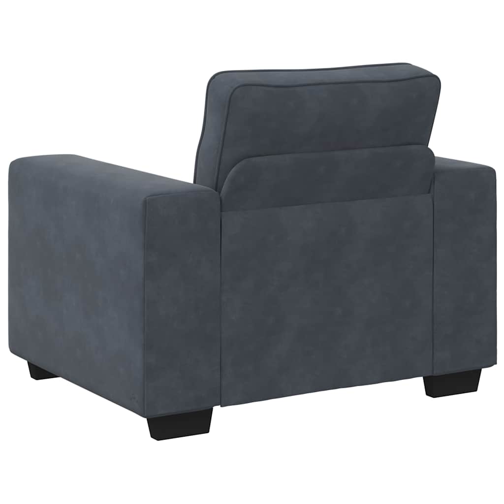 Sessel Dunkelgrau 100x77x82 cm Samt