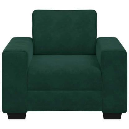 Sessel Dunkelgrün 100x77x82 cm Samt