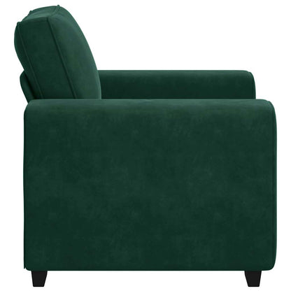 Sessel Dunkelgrün 100x77x82 cm Samt