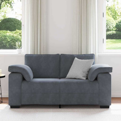 Zweisitzer-Sofa Dunkelgrau 160x77x82 cm Samt