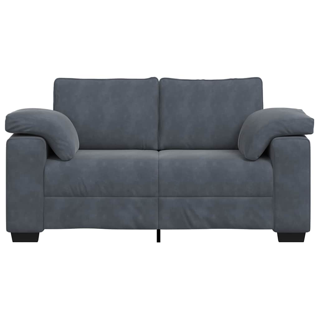 Zweisitzer-Sofa Dunkelgrau 160x77x82 cm Samt