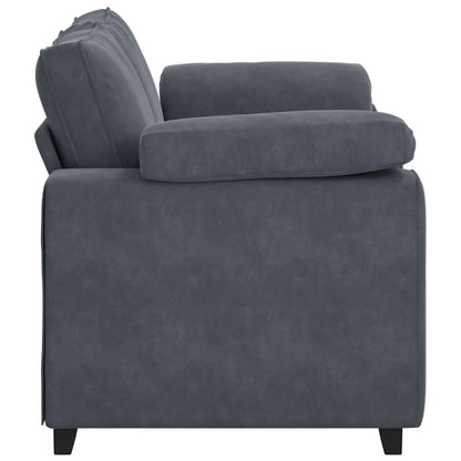 Zweisitzer-Sofa Dunkelgrau 160x77x82 cm Samt
