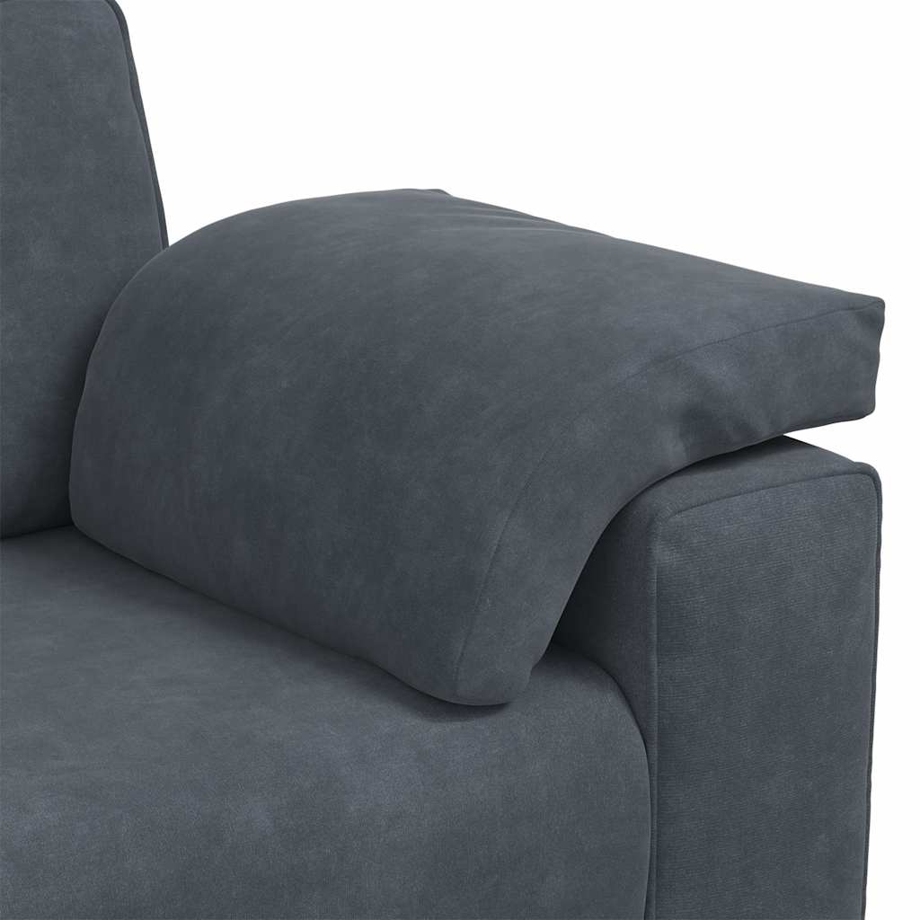 Zweisitzer-Sofa Dunkelgrau 160x77x82 cm Samt