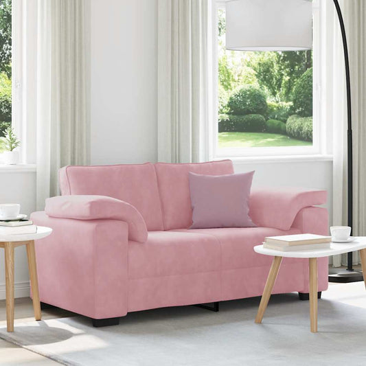 Zweisitzer-Sofa Rosa 120 cm Samt