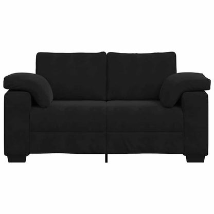 Zweisitzer-Sofa Schwarz 160x77x82 cm Samt