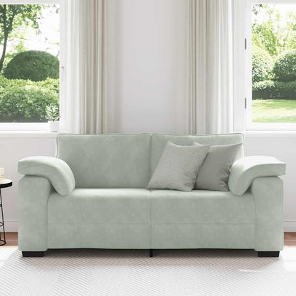 Zweisitzer-Sofa Hellgrau 180x77x82 cm Samt