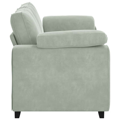 Zweisitzer-Sofa Hellgrau 180x77x82 cm Samt