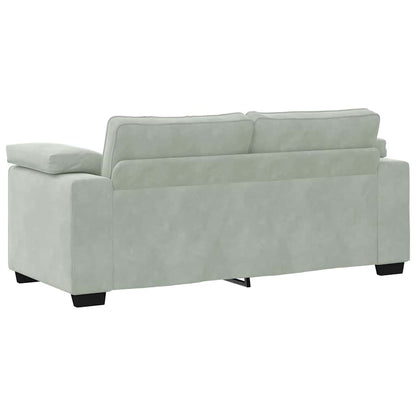 Zweisitzer-Sofa Hellgrau 180x77x82 cm Samt
