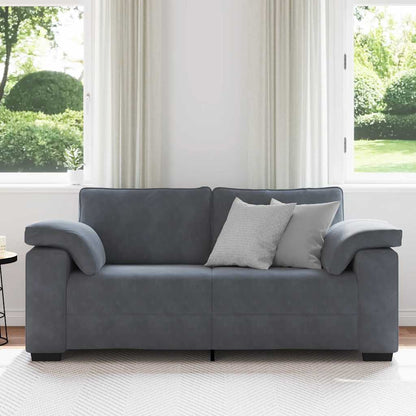 Zweisitzer-Sofa Dunkelgrau 180x77x82 cm Samt