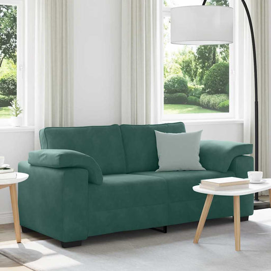 Zweisitzer-Sofa Dunkelgrün 140 cm Samt