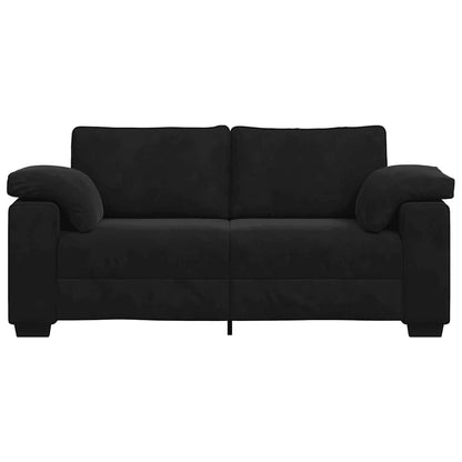 Zweisitzer-Sofa Schwarz 180x77x82 cm Samt
