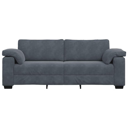 3-Sitzer-Sofa Dunkelgrau 220x77x82 cm Samt
