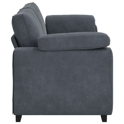 3-Sitzer-Sofa Dunkelgrau 220x77x82 cm Samt