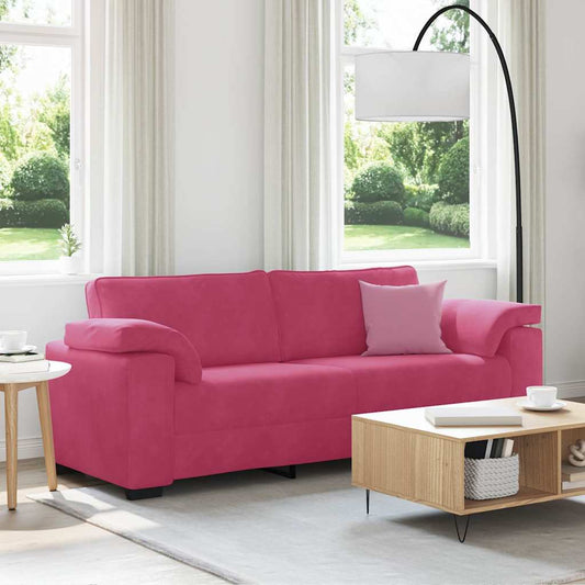 Canapé 3 places rouge vin 178 cm velours