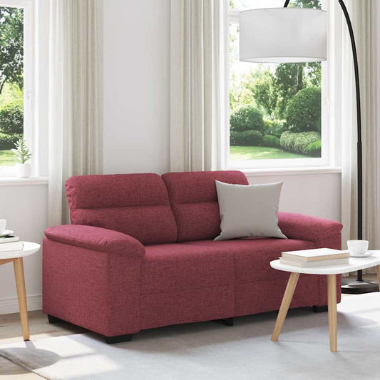 Canapé 2 places tissu rouge vin 120 cm