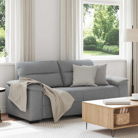 Canapé 2 places tissu gris clair 140 cm