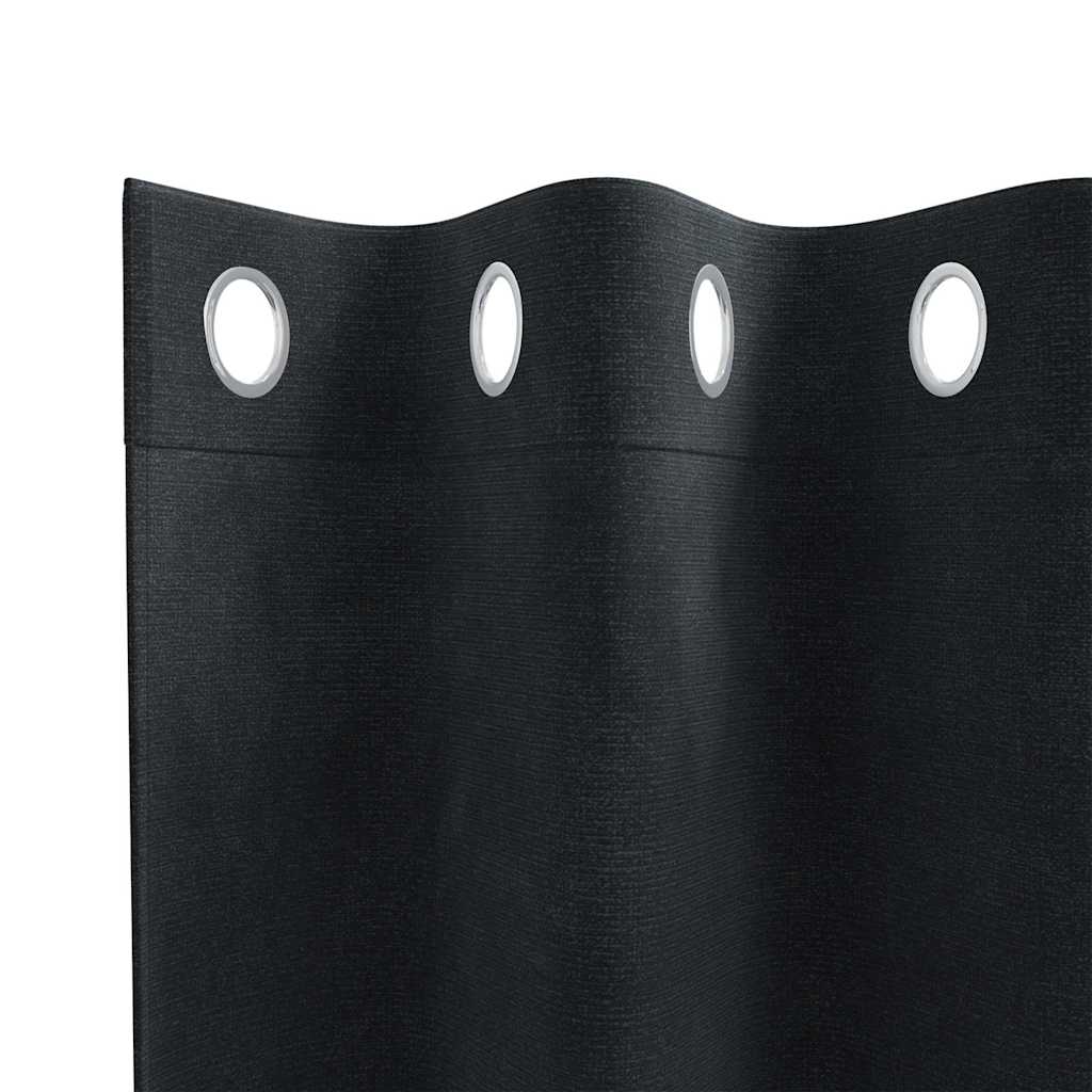 Verdunkelungsvorhänge 2 stk. Schwarz 140 x 245 cm Samt