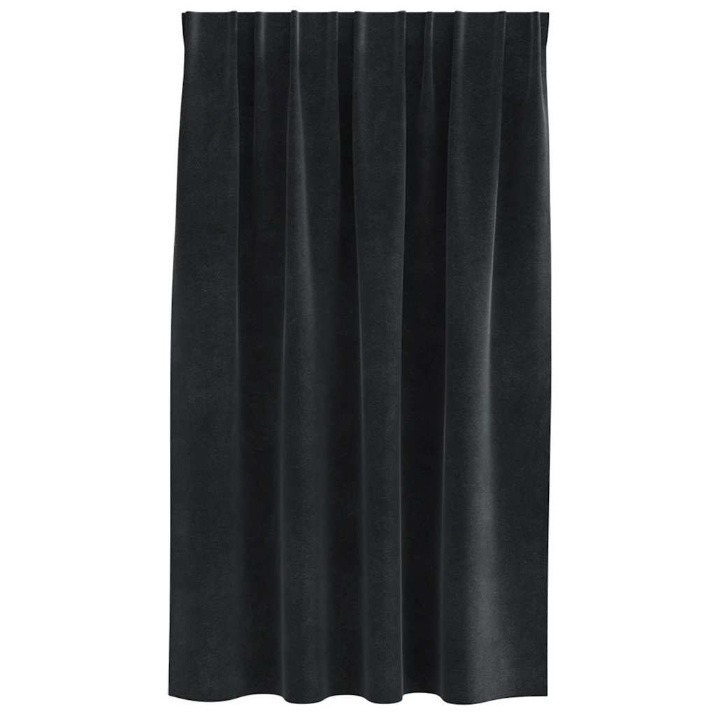 Verdunkelungsvorhänge 2 stk. Schwarz 140 x 140 cm Samt