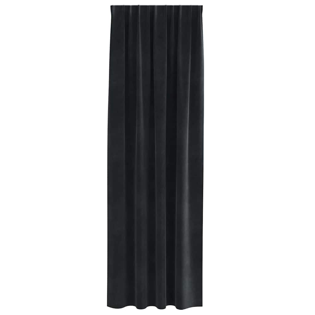 Verdunkelungsvorhänge 2 stk. Schwarz 140 x 260 cm Samt