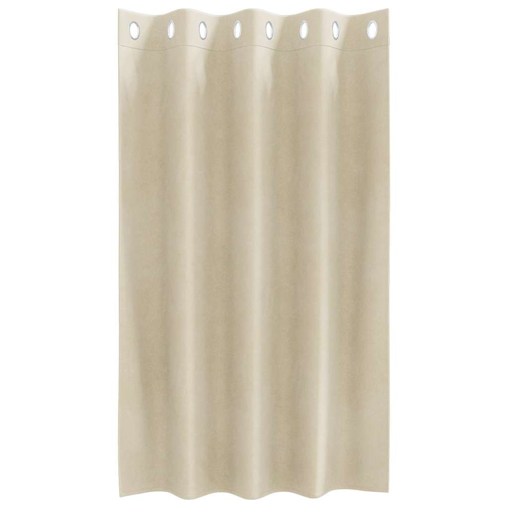 Verdunkelungsvorhänge 2 stk. Creme 140 x 140 cm Samt