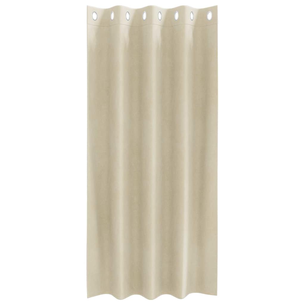 Verdunkelungsvorhänge 2 stk. Creme 140 x 175 cm Samt