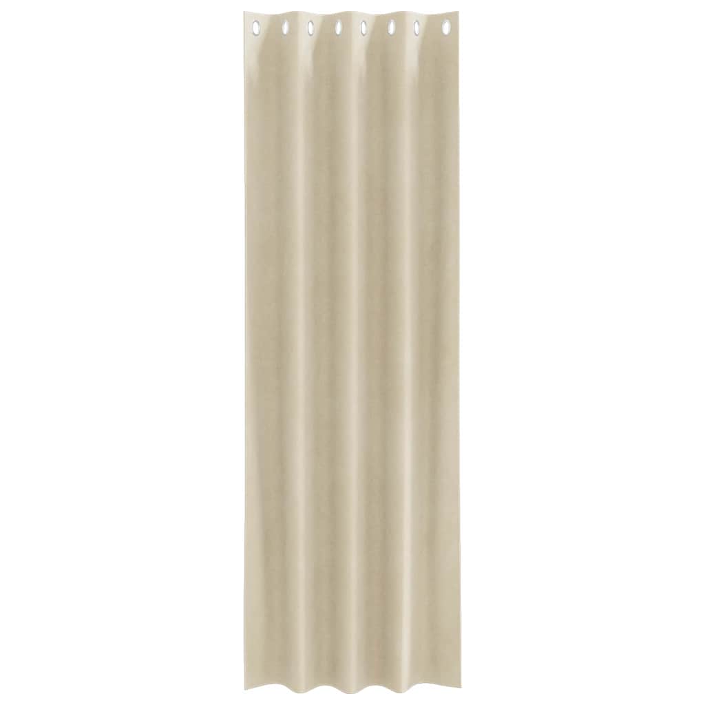 Verdunkelungsvorhänge 2 stk. Creme 140 x 225 cm Samt
