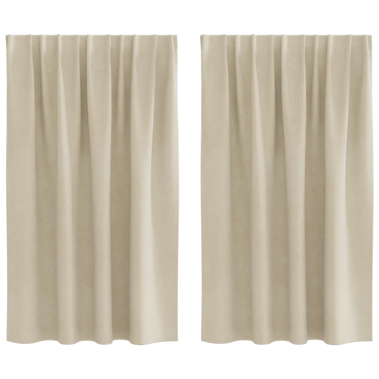 Verdunkelungsvorhänge 2 stk. Creme 140 x 140 cm Samt