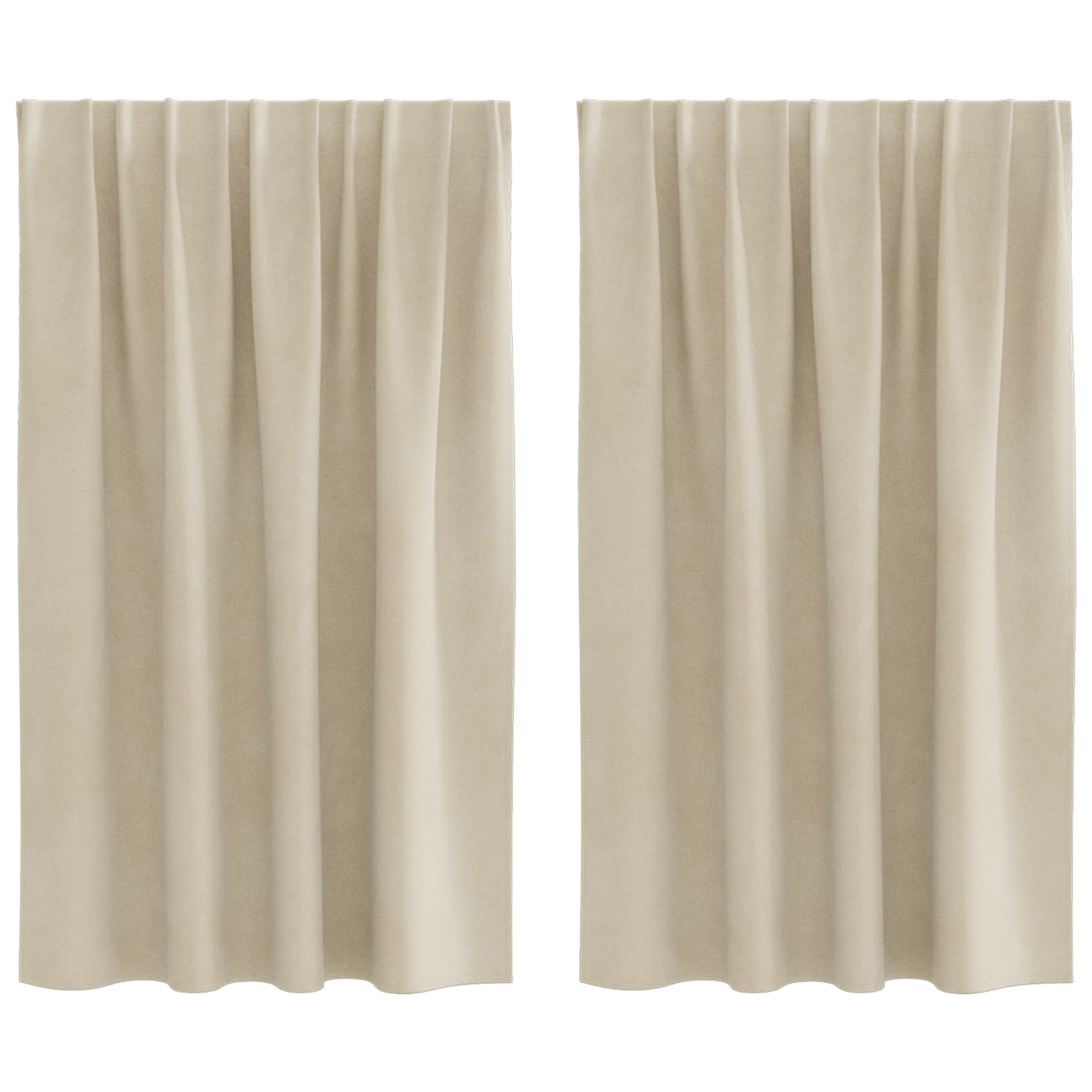Verdunkelungsvorhänge 2 stk. Creme 140 x 140 cm Samt
