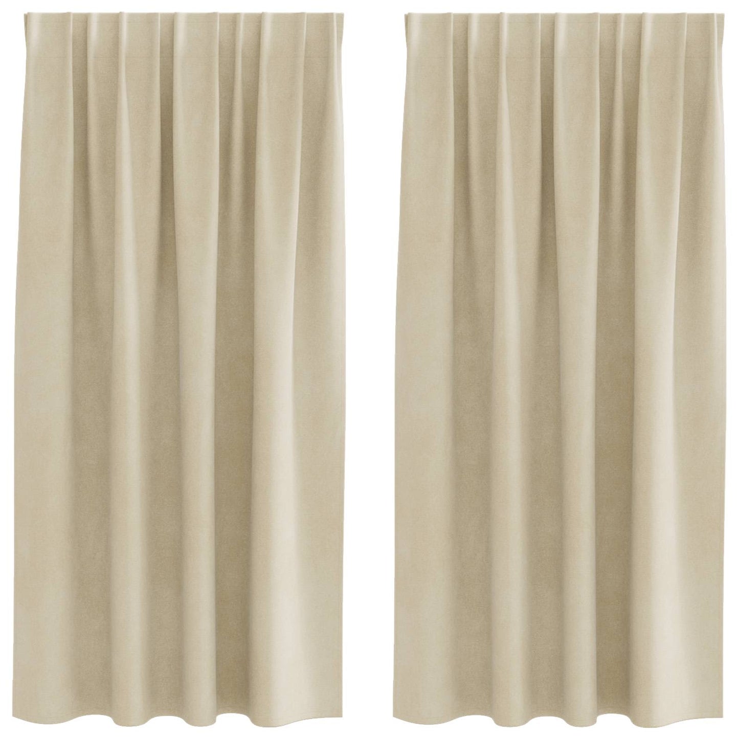 Verdunkelungsvorhänge 2 stk. Creme 140 x 175 cm Samt