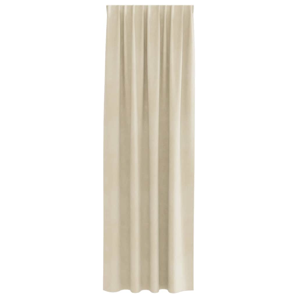 Vorhänge 2 stk. Creme 140 x 225 cm Samt