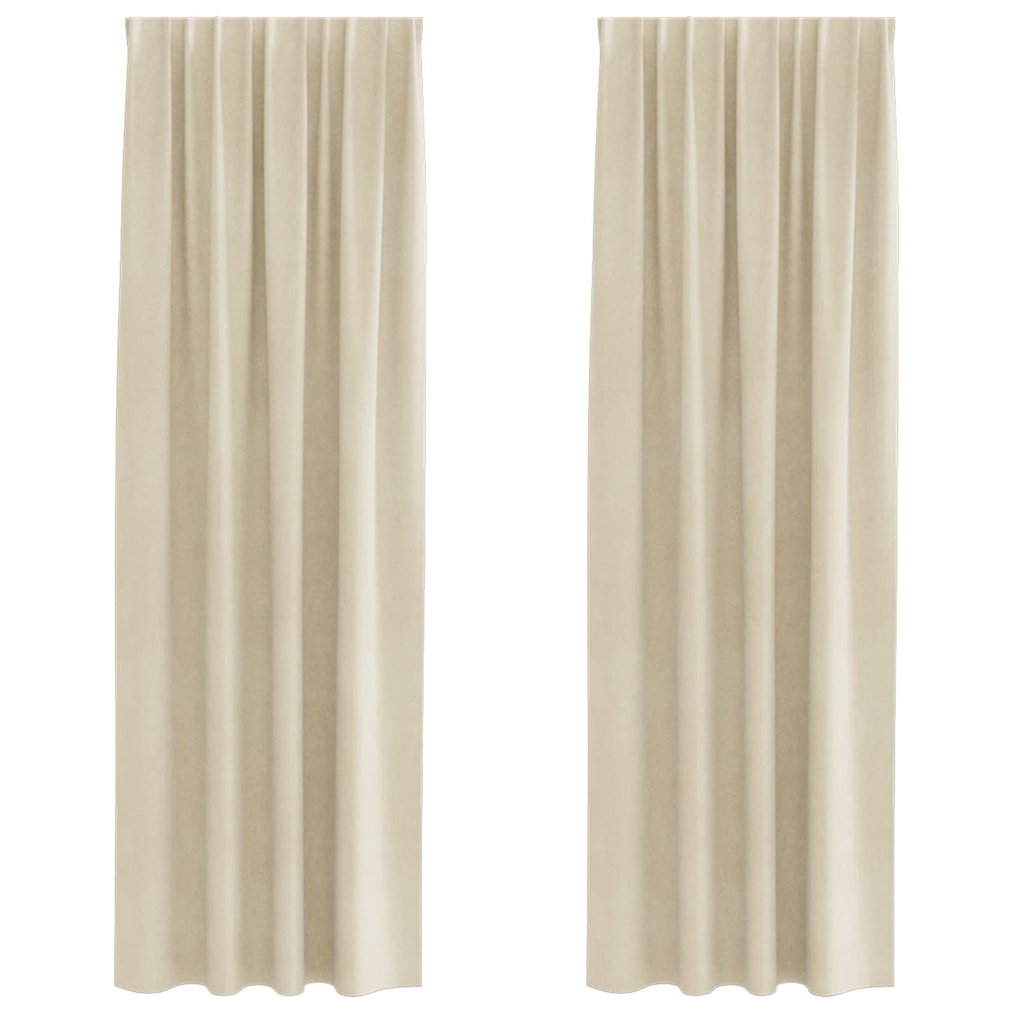 Verdunkelungsvorhänge 2 pcs Creme 140 x 260 cm Samt