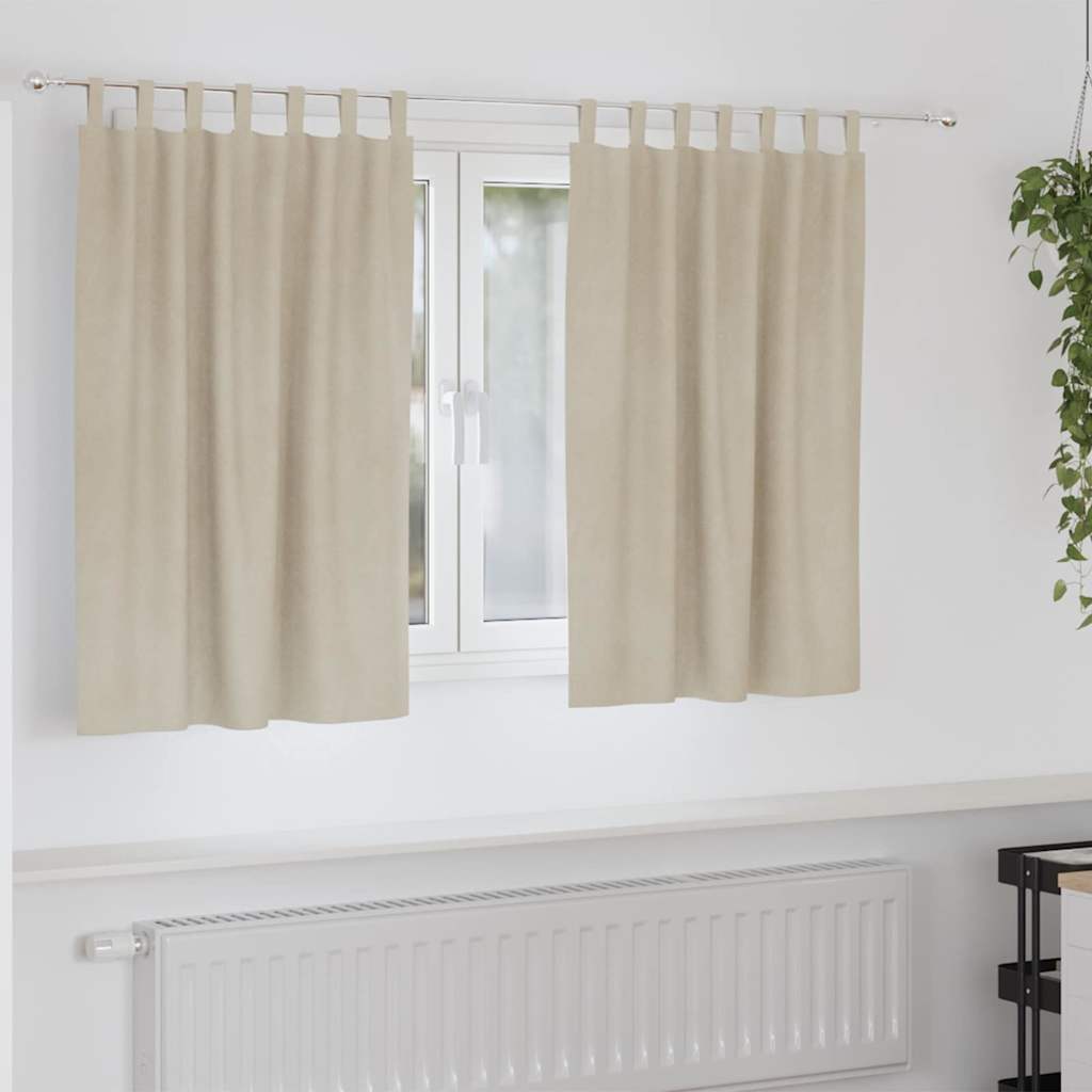 Verdunkelungsvorhänge 2 stk. Creme 140 x 140 cm Samt