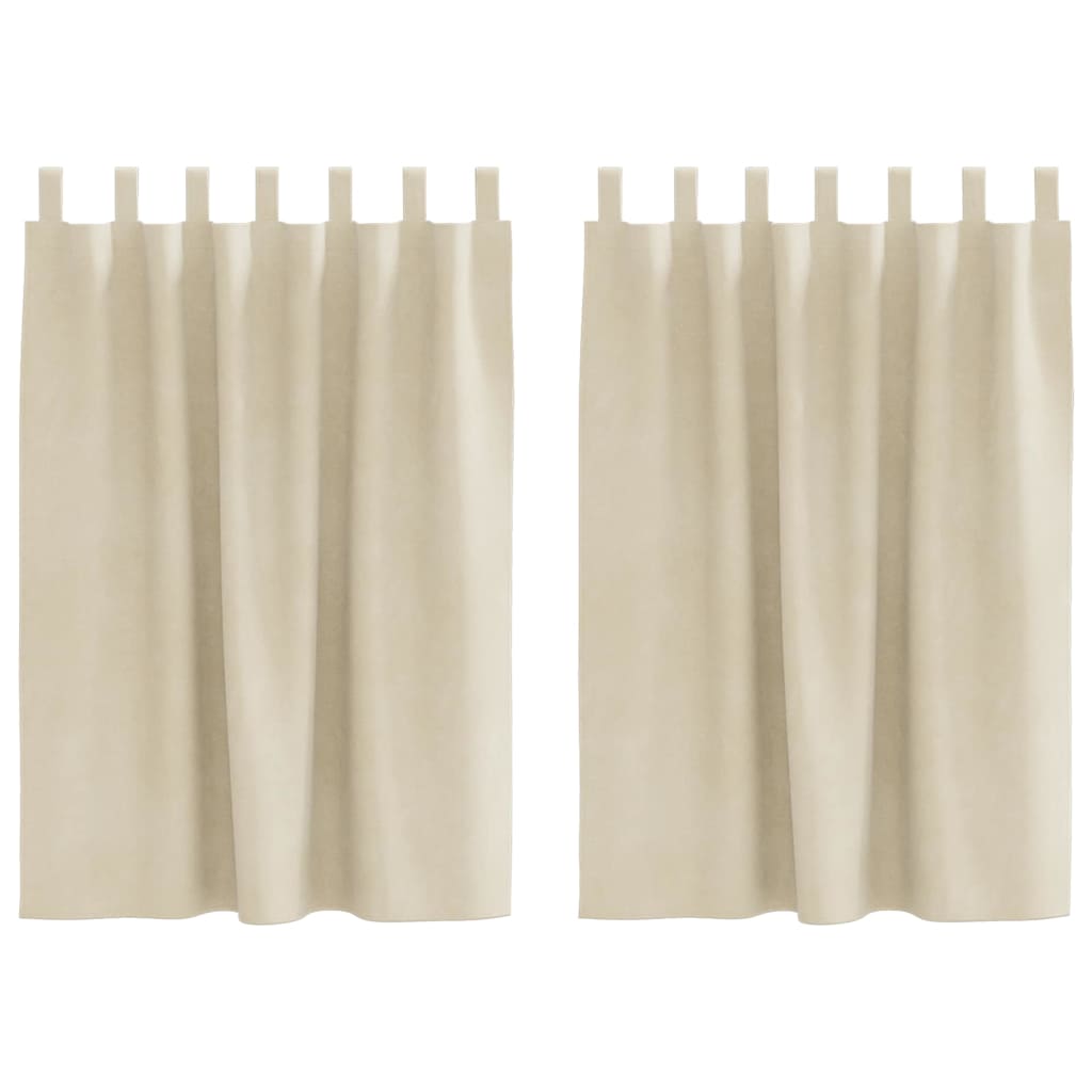 Verdunkelungsvorhänge 2 stk. Creme 140 x 140 cm Samt