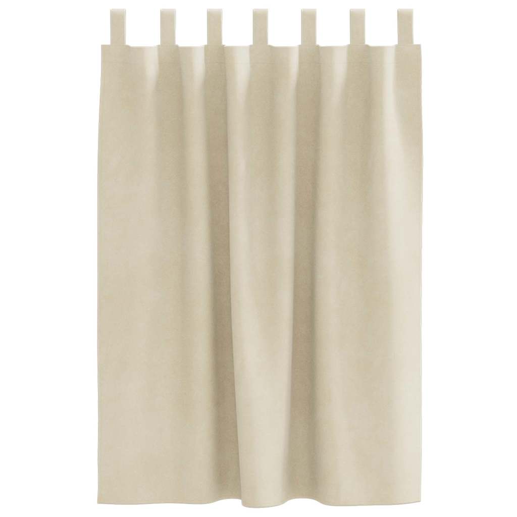 Vorhänge 2 stk. Creme 140 x 140 cm Samt
