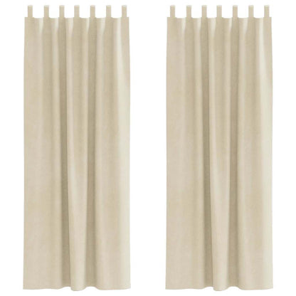 Vorhänge 2 stk. Creme 140 x 245 cm Samt