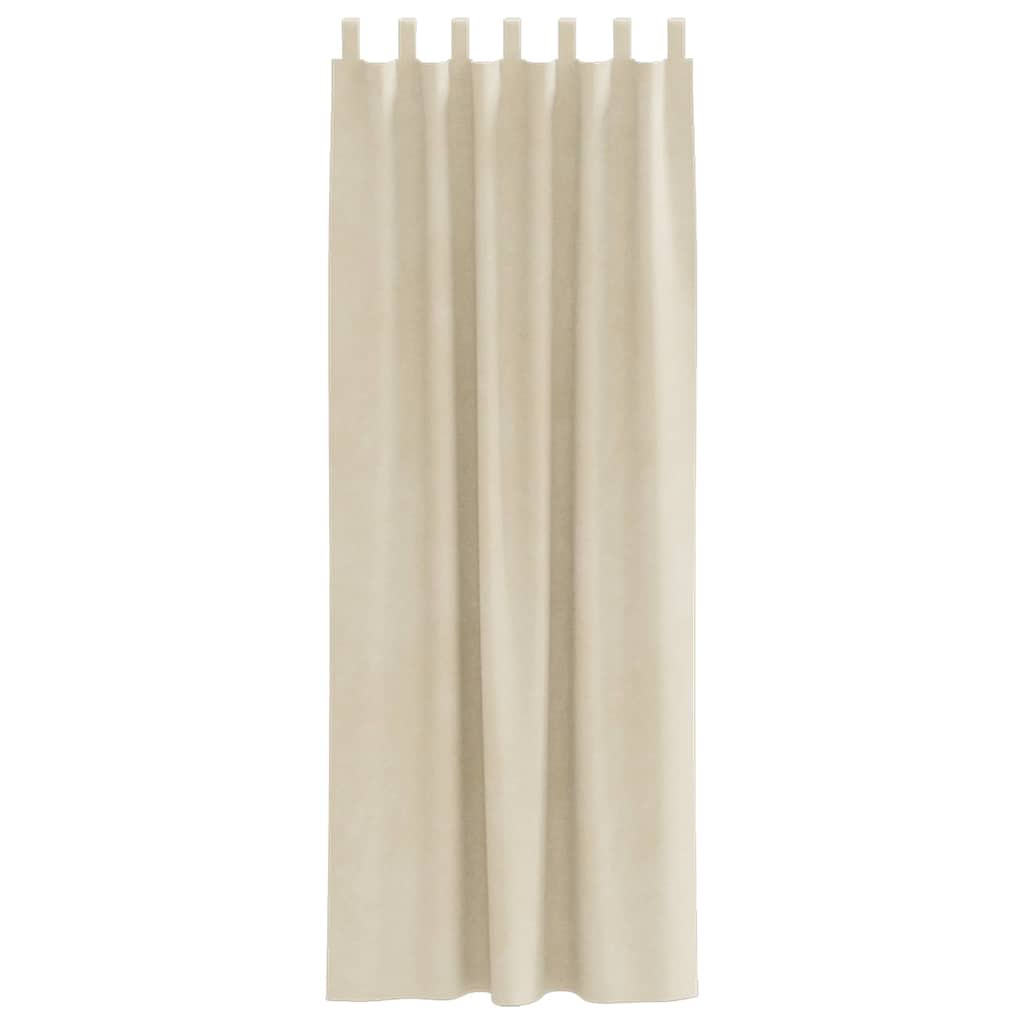 Verdunkelungsvorhänge 2 stk. Creme 140 x 245 cm Samt