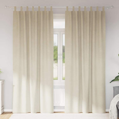 Vorhänge 2 stk. Creme 140 x 260 cm Samt