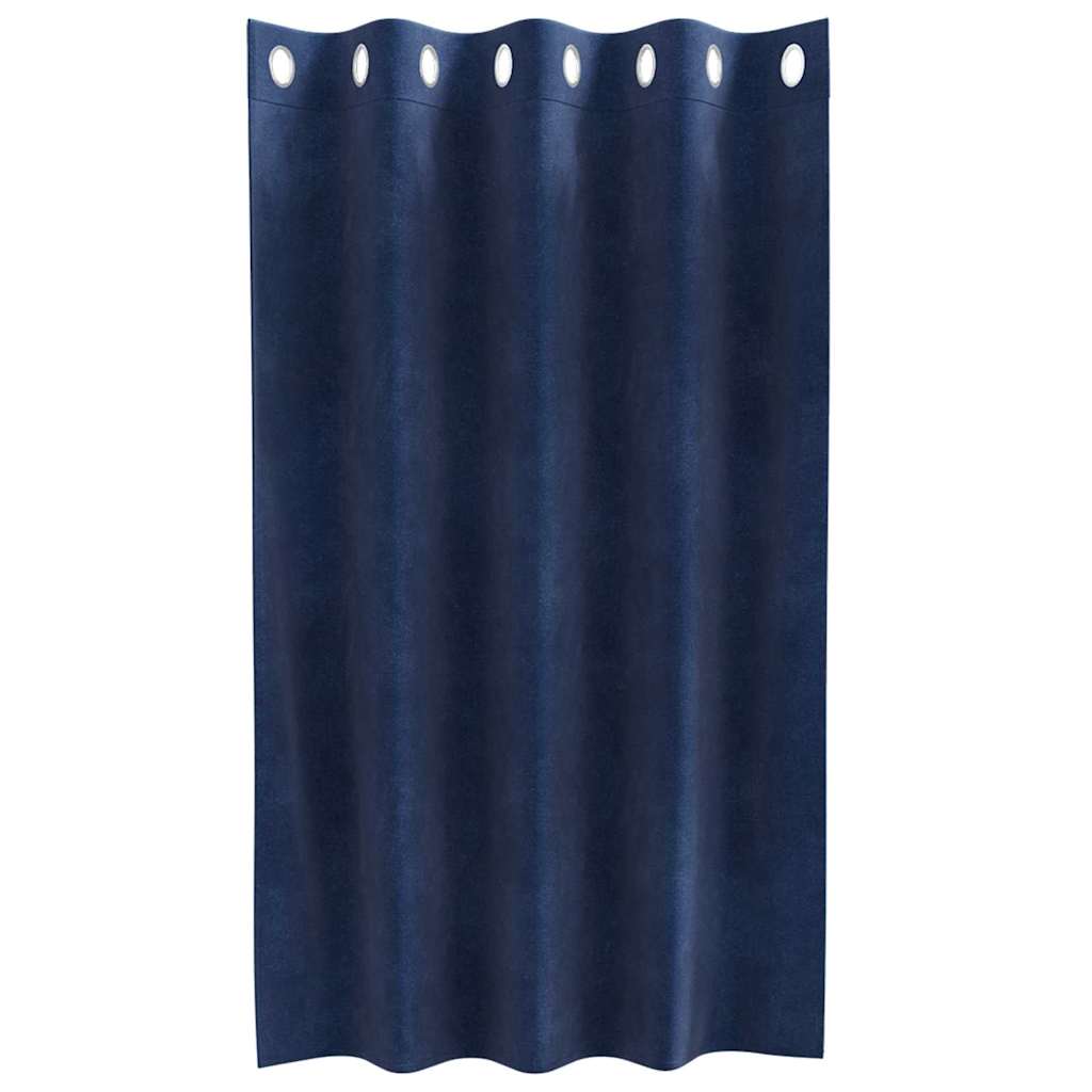Verdunkelungsvorhänge 2 pcs Dunkelblau 140 x 140 cm Samt