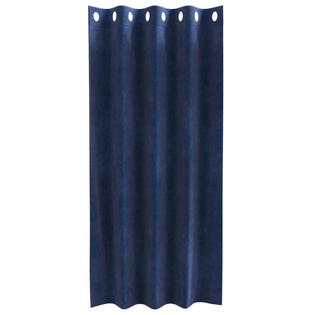 Verdunkelungsvorhänge 2 stk. Dunkelblau 140 x 175 cm Samt