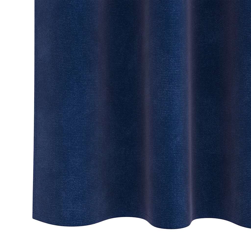 Verdunkelungsvorhänge 2 pcs Dunkelblau 140 x 140 cm Samt