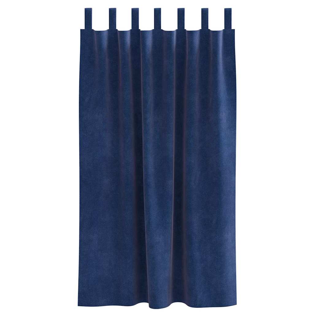 Verdunkelungsvorhänge 2 pcs Dunkelblau 140 x 175 cm Samt