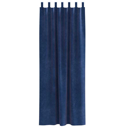 Vorhänge 2 stk. Dunkelblau 140 x 260 cm Samt