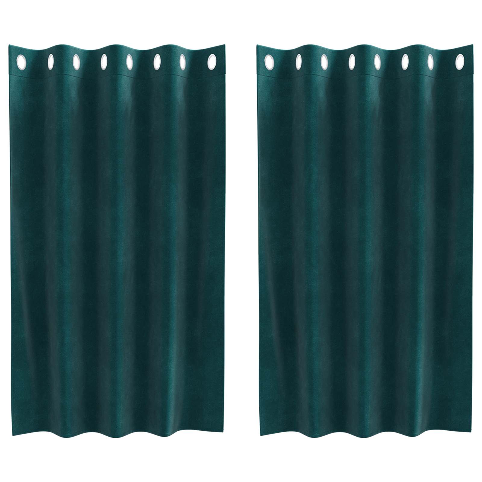 Verdunkelungsvorhänge 2 stk. Dunkelgrün 140 x 140 cm Samt