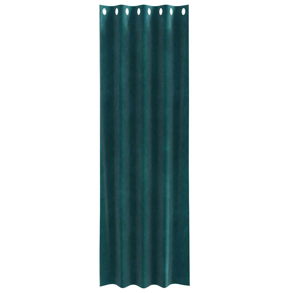 Verdunkelungsvorhänge 2 pcs Dunkelgrün 140 x 225 cm Samt