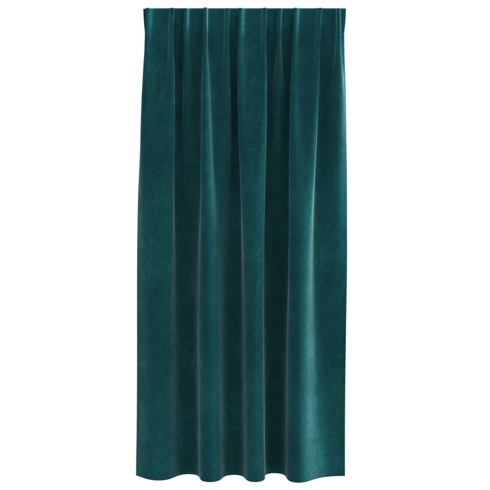 Verdunkelungsvorhänge 2 pcs Dunkelgrün 140 x 175 cm Samt
